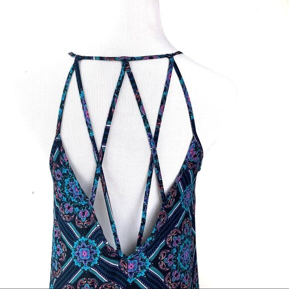 ASTR Green 1970’s Floral Geo Print Dress Size Small - Picture 5 of 8